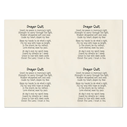 Pocket Prayer - Fabric Panel, Memory Pillow Patch, Christian Gift, Quilt, Tag, Christian, Inspirational