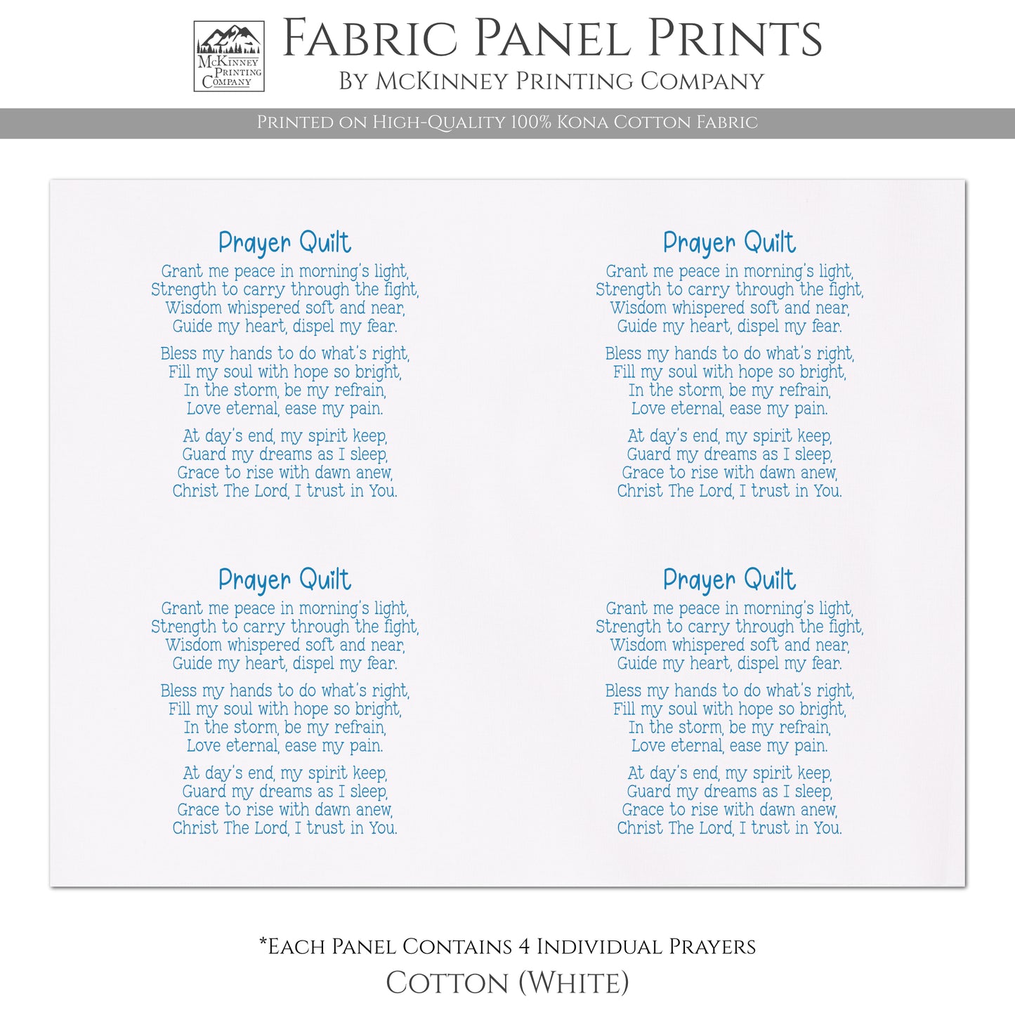 Pocket Prayer - Fabric Panel, Memory Pillow Patch, Christian Gift, Quilt, Tag, Christian, Inspirational