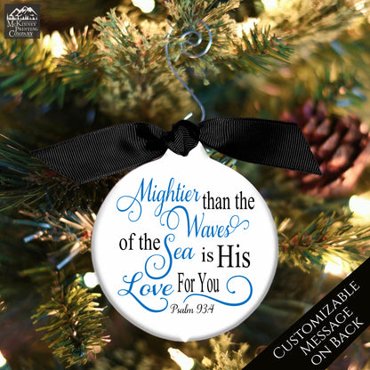 Psalm 93 4 - Scripture Ornaments, Bible Verse, Christmas, Christian