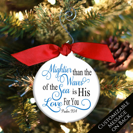 Psalm 93 4 - Scripture Ornaments, Bible Verse, Christmas, Christian