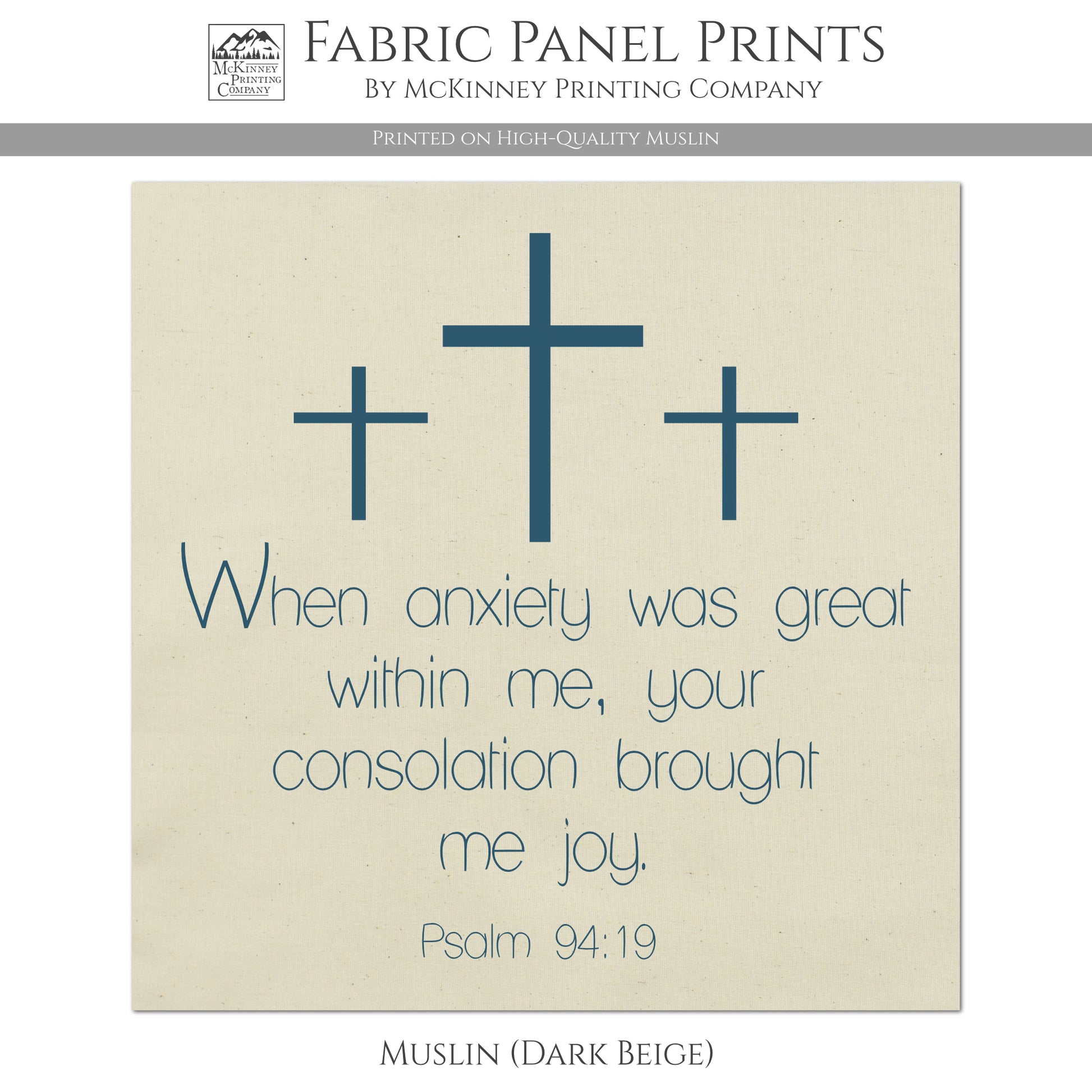 Psalm 94 19 - When anxiety was great within me, your consolation brought me joy. - Muslin