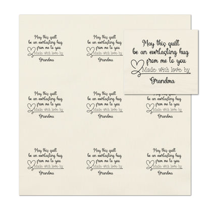 Quilt Labels - Handmade, Fabric Tags, Personalized, Custom, Quilting, Craft, Sewing, Cotton, Canvas