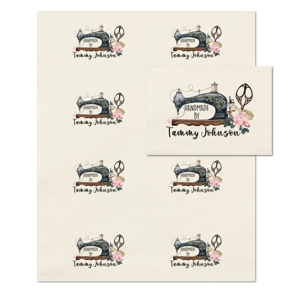 Sewing Labels for Handmade Items - Personalized, Fabric Panel Print, Quilt