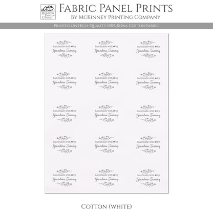 Quilt Labels - Tabs, Handmade, Quilting, Custom Clothing, Handmade, Personalized Name, Sewing
