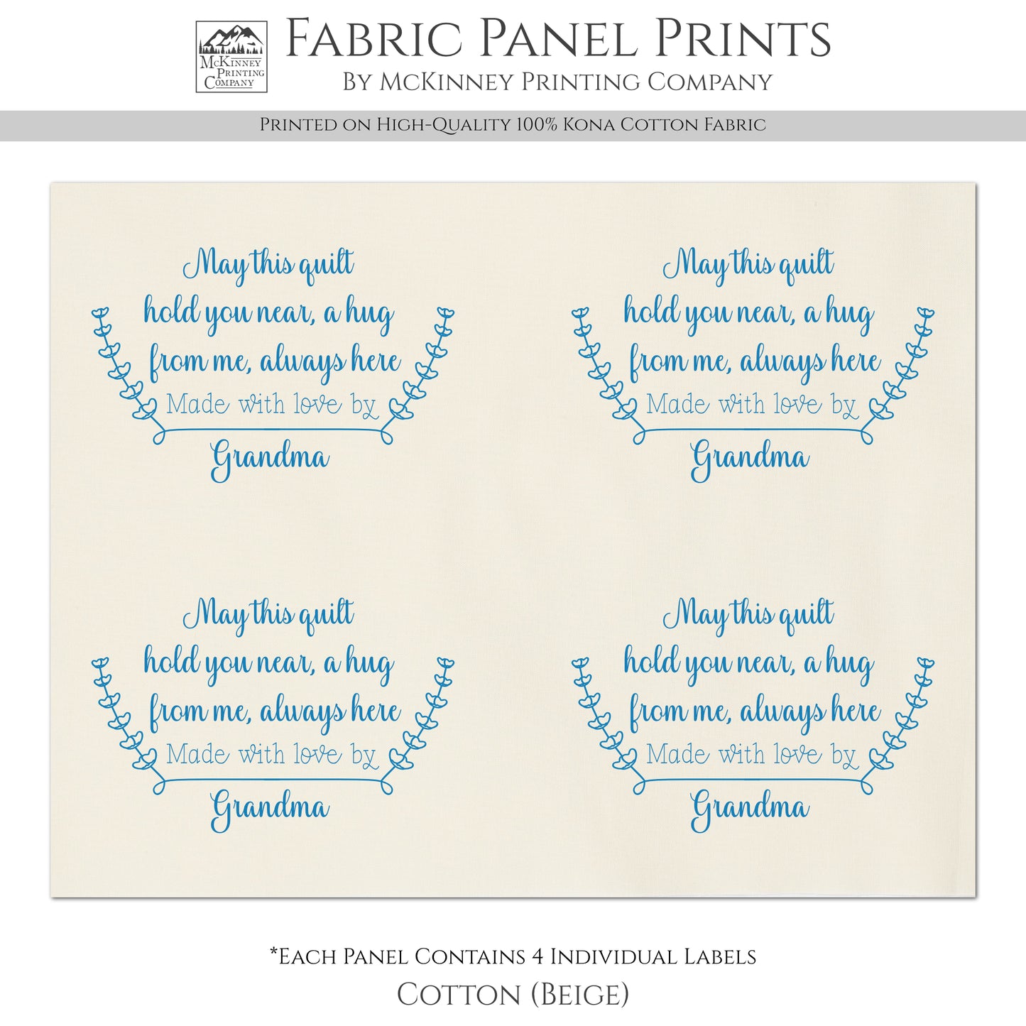 Quilt Labels - Custom, Quilt Labels Personalized, Sewing, Fabric Tags, Fabric Panel Print, Quilt Block
