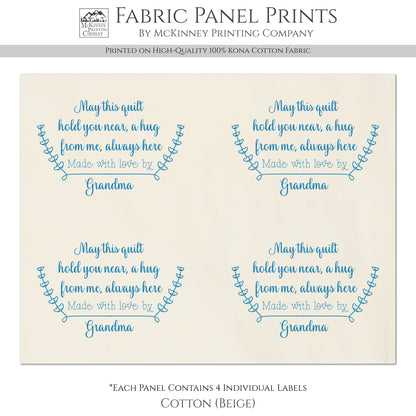 Quilt Labels - Custom, Quilt Labels Personalized, Sewing, Fabric Tags, Fabric Panel Print, Quilt Block