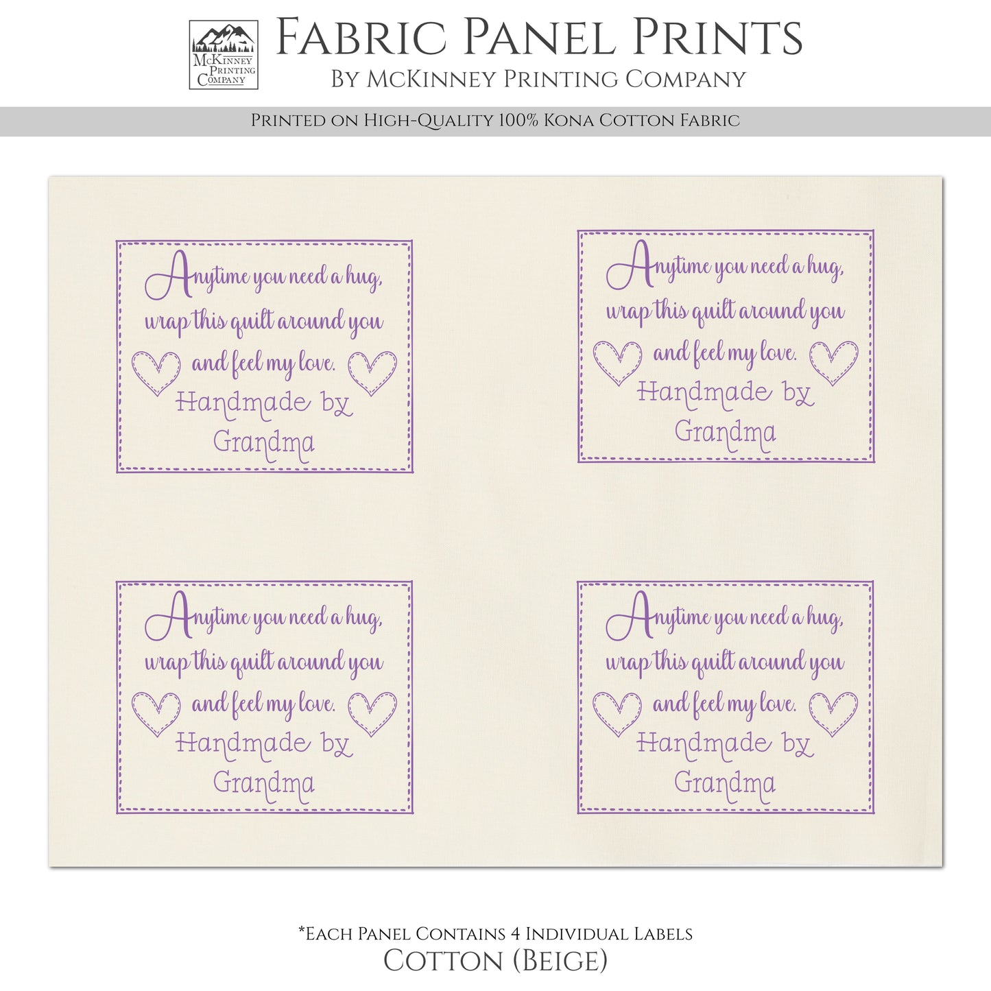 Quilt Labels - Custom, Quilt Labels Personalized, Sewing, Fabric Tags, Fabric Panel Print, Quilt Block