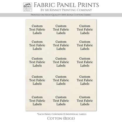Quilt Labels - Fabric Tags, Personalized, Custom Fabric for Quilting and Crafts - Includes (6) or (15) Labels