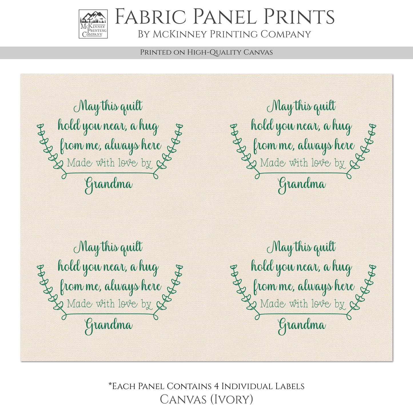 Quilt Labels - Custom, Quilt Labels Personalized, Sewing, Fabric Tags, Fabric Panel Print, Quilt Block