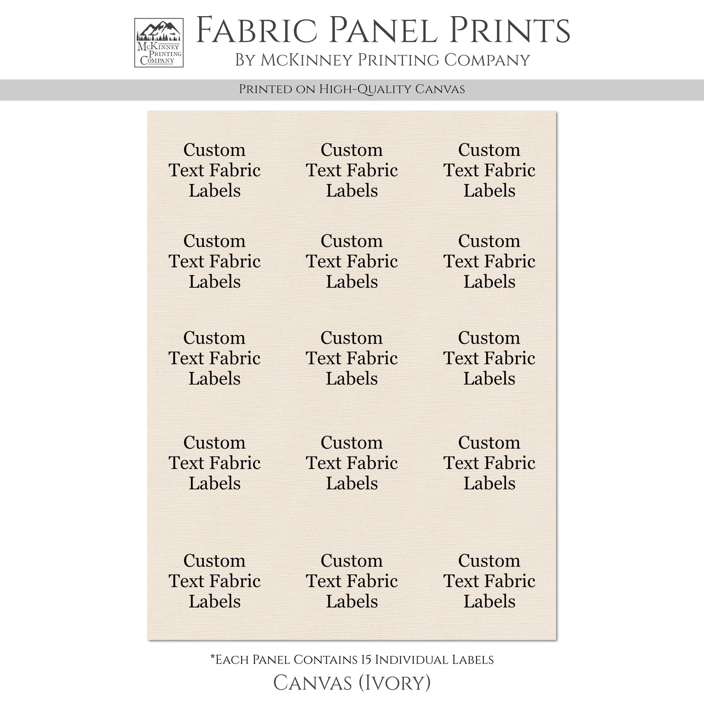 Quilt Labels - Fabric Tags, Personalized, Custom Fabric for Quilting and Crafts - Includes (6) or (15) Labels