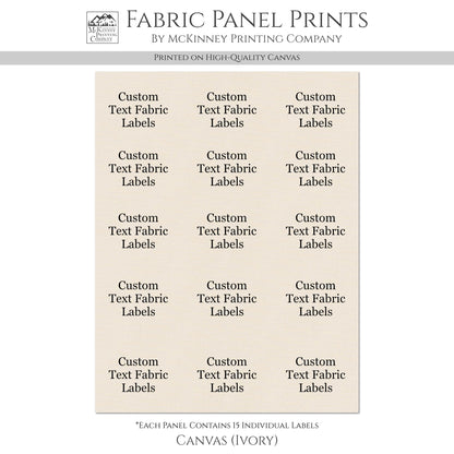 Quilt Labels - Fabric Tags, Personalized, Custom Fabric for Quilting and Crafts - Includes (6) or (15) Labels