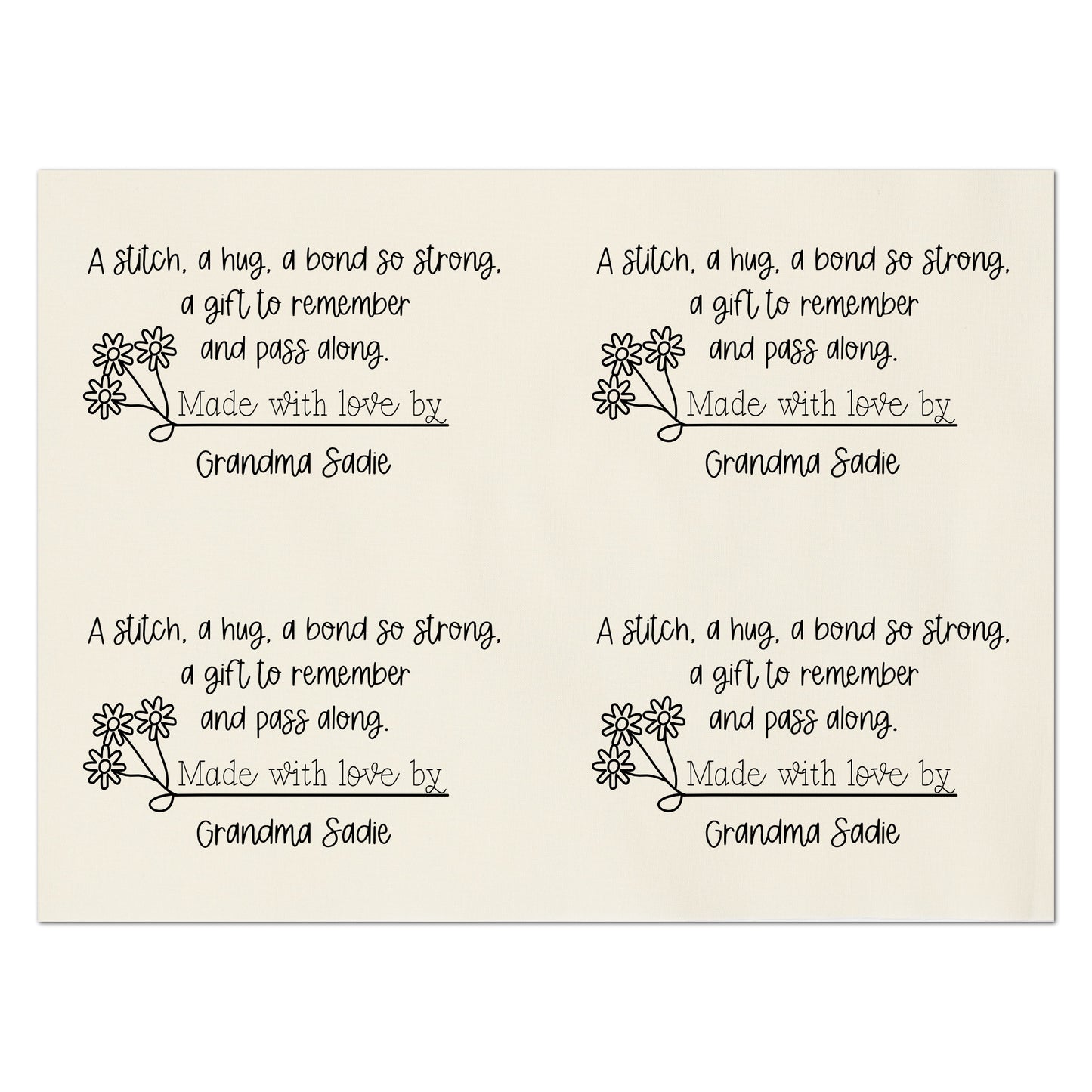 Quilt Labels - Custom, Quilt Labels Personalized, Sewing, Fabric Tags, Fabric Panel Print, Quilt Block