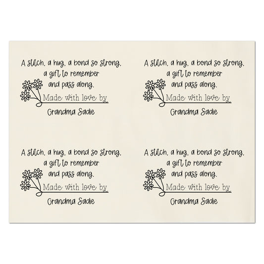 Quilt Labels - Custom, Quilt Labels Personalized, Sewing, Fabric Tags, Fabric Panel Print, Quilt Block