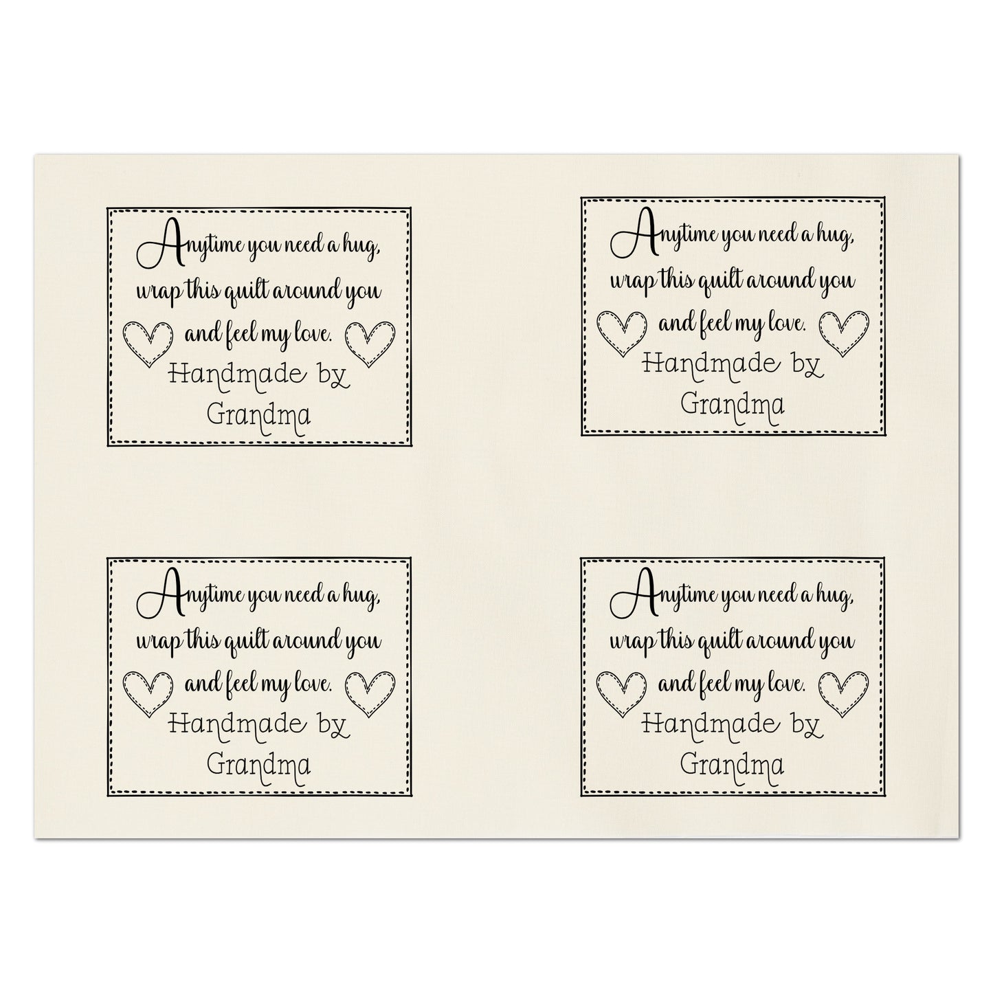 Quilt Labels - Custom, Quilt Labels Personalized, Sewing, Fabric Tags, Fabric Panel Print, Quilt Block