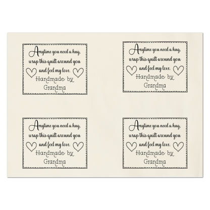 Quilt Labels - Custom, Quilt Labels Personalized, Sewing, Fabric Tags, Fabric Panel Print, Quilt Block