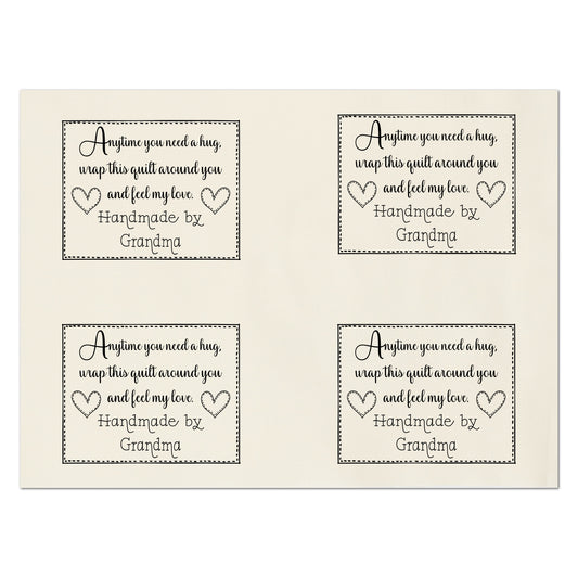 Quilt Labels - Custom, Quilt Labels Personalized, Sewing, Fabric Tags, Fabric Panel Print, Quilt Block
