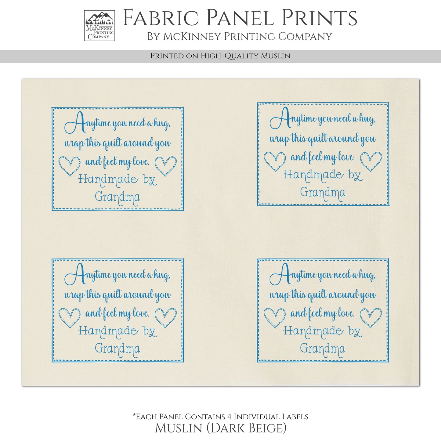 Quilt Labels - Custom, Quilt Labels Personalized, Sewing, Fabric Tags, Fabric Panel Print, Quilt Block