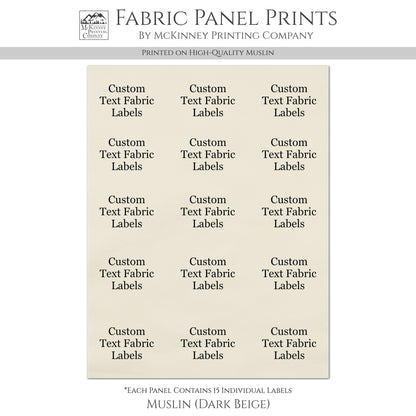 Quilt Labels - Fabric Tags, Personalized, Custom Fabric for Quilting and Crafts - Includes (6) or (15) Labels