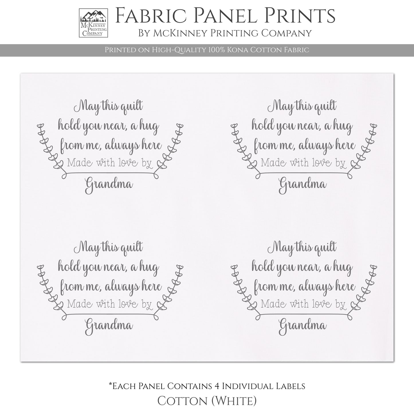 Quilt Labels - Custom, Quilt Labels Personalized, Sewing, Fabric Tags, Fabric Panel Print, Quilt Block