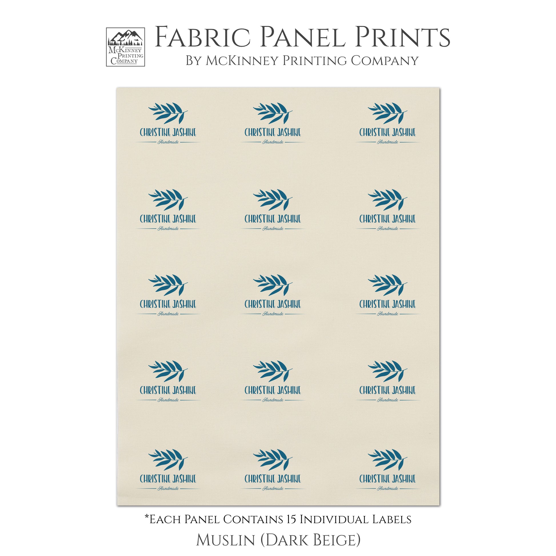 Quilt Labels, 15, Custom Color, Sewing - Muslin