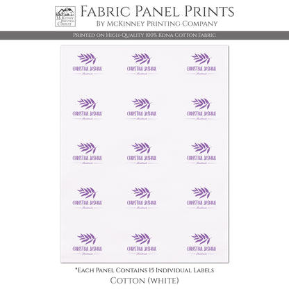 Quilt Labels, 15, Custom Color, Sewing - Cotton, White