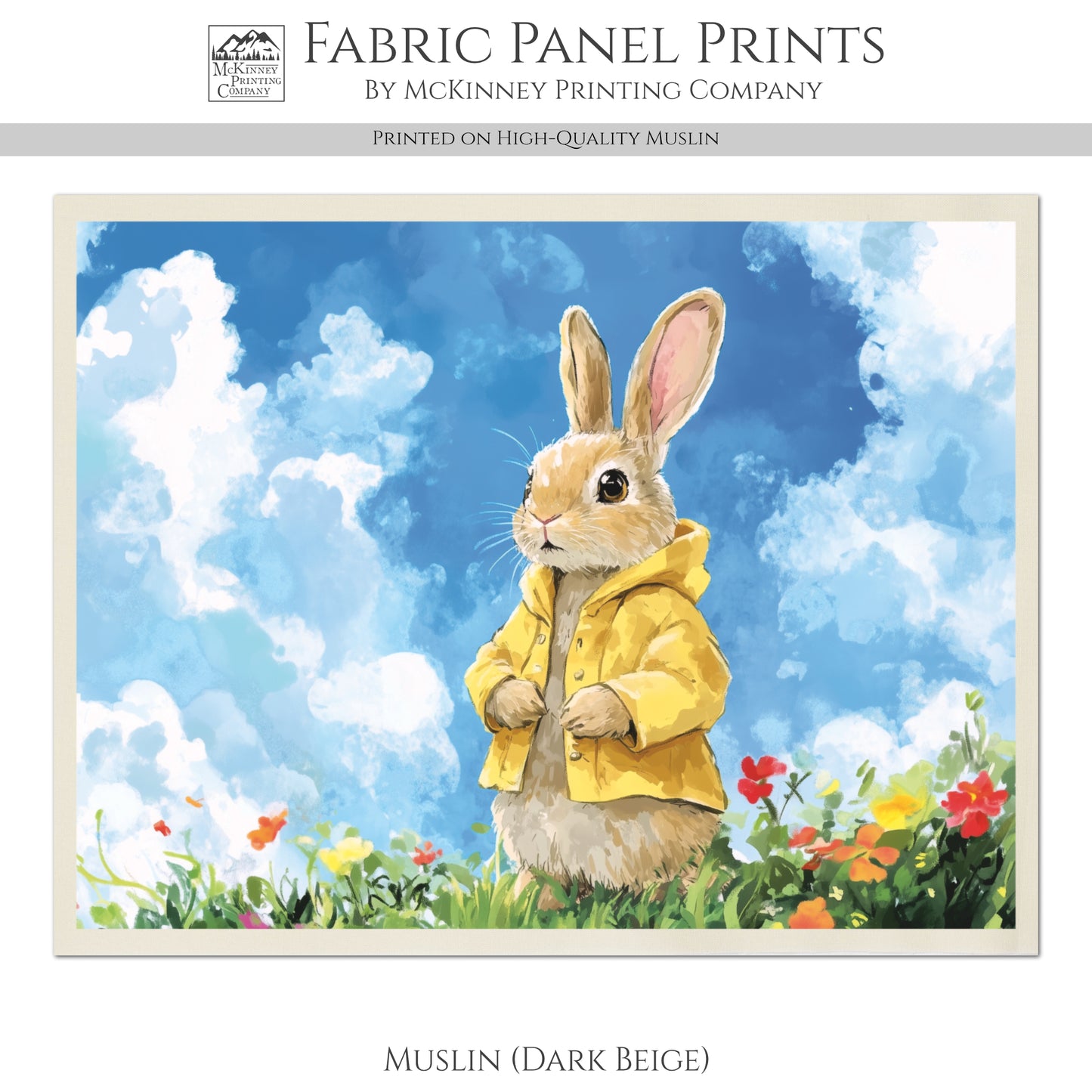 Peter Rabbit Fabric - Bunny, Beatrix Potter Fabric, Ghibli, Baby Fabric Panels, Nursery, Large Print Fabric, Block Print , Cotton, Quilting, Quilt