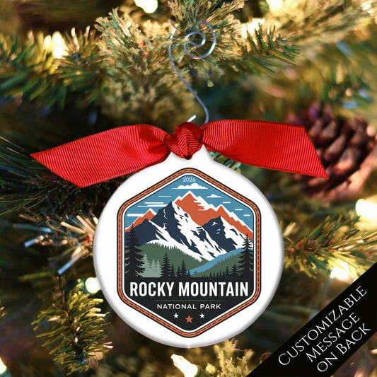 Rocky Mountain National Park - Christmas Ornament - Colorado, Personalized, Camper, Camping, Hiking, Souvenir, Vacation, Gift