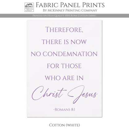 Christian Fabric - Romans 8, Religious Fabric, Scripture, Bible Verse Wall Art, Quilt, Quilting