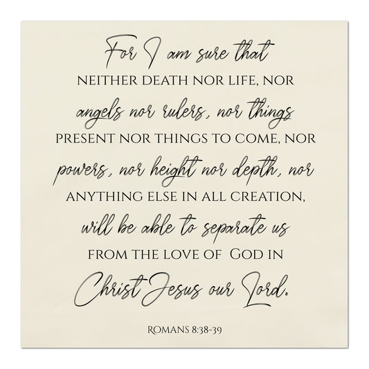 Romans 8:38-39, Religious Fabric, Scripture, Christian, Quilting Fabric