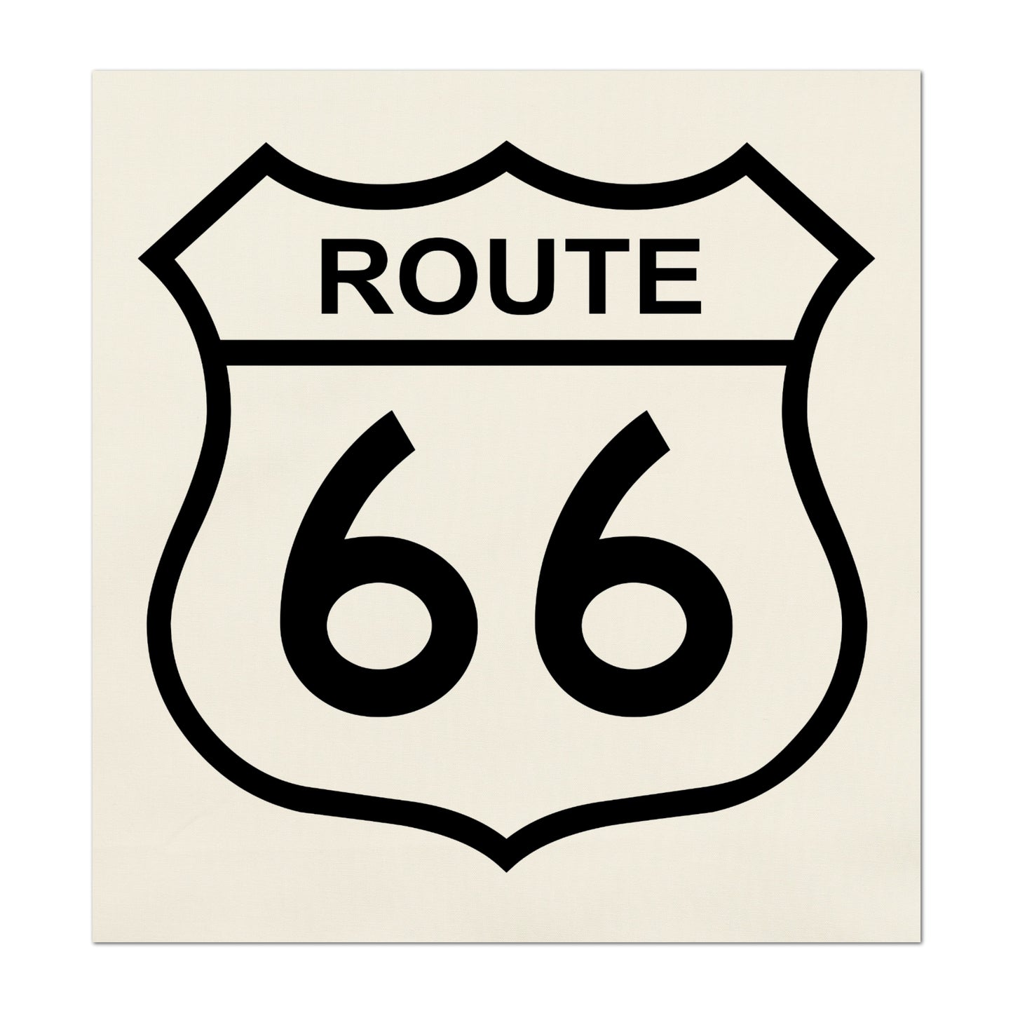 Route 66 - Retro Travel Fabric, Sign, Patriotic, Americana, Family Vacation, Road Trip, Vintage, Small Block Print, Quilting, Quilt