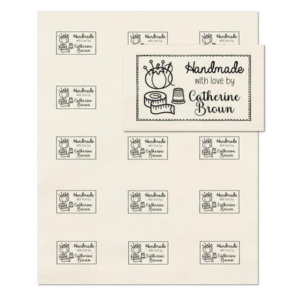 Quilt Labels - Handmade, Sewing Supplies, Fabric Tags, Personalized, Custom, Quilting, Craft, Cotton, Canvas