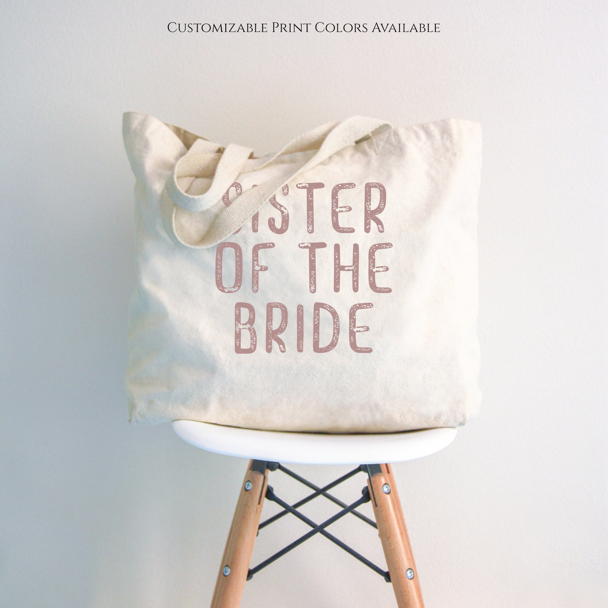 Bridesmaid Gift, Cute Canvas Tote Bag, Fabric Shoulder Bag, Wedding