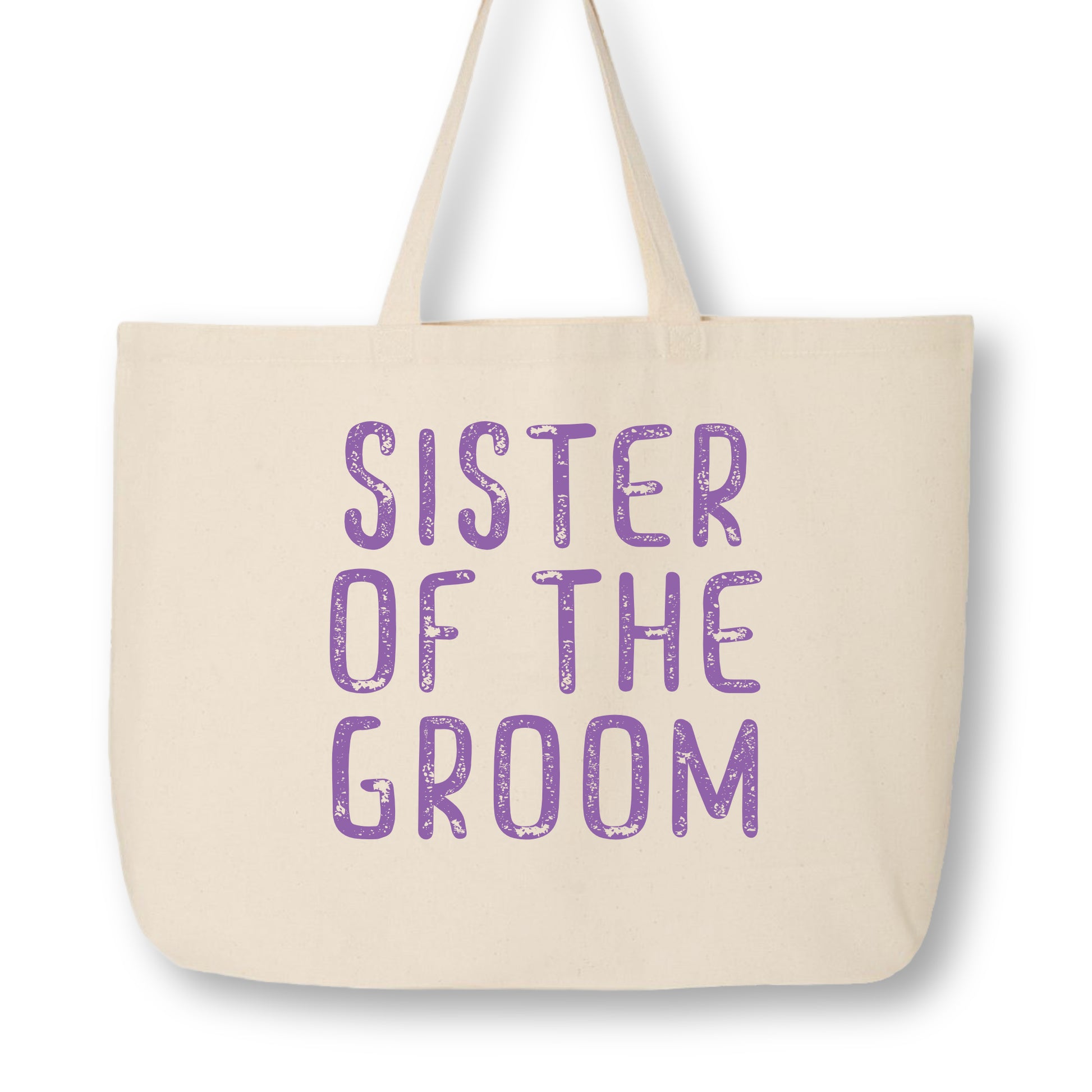 Bridesmaid Gift, Sister of the Groom, Canvas Tote Bag, Fabric Shoulder Bag, Wedding