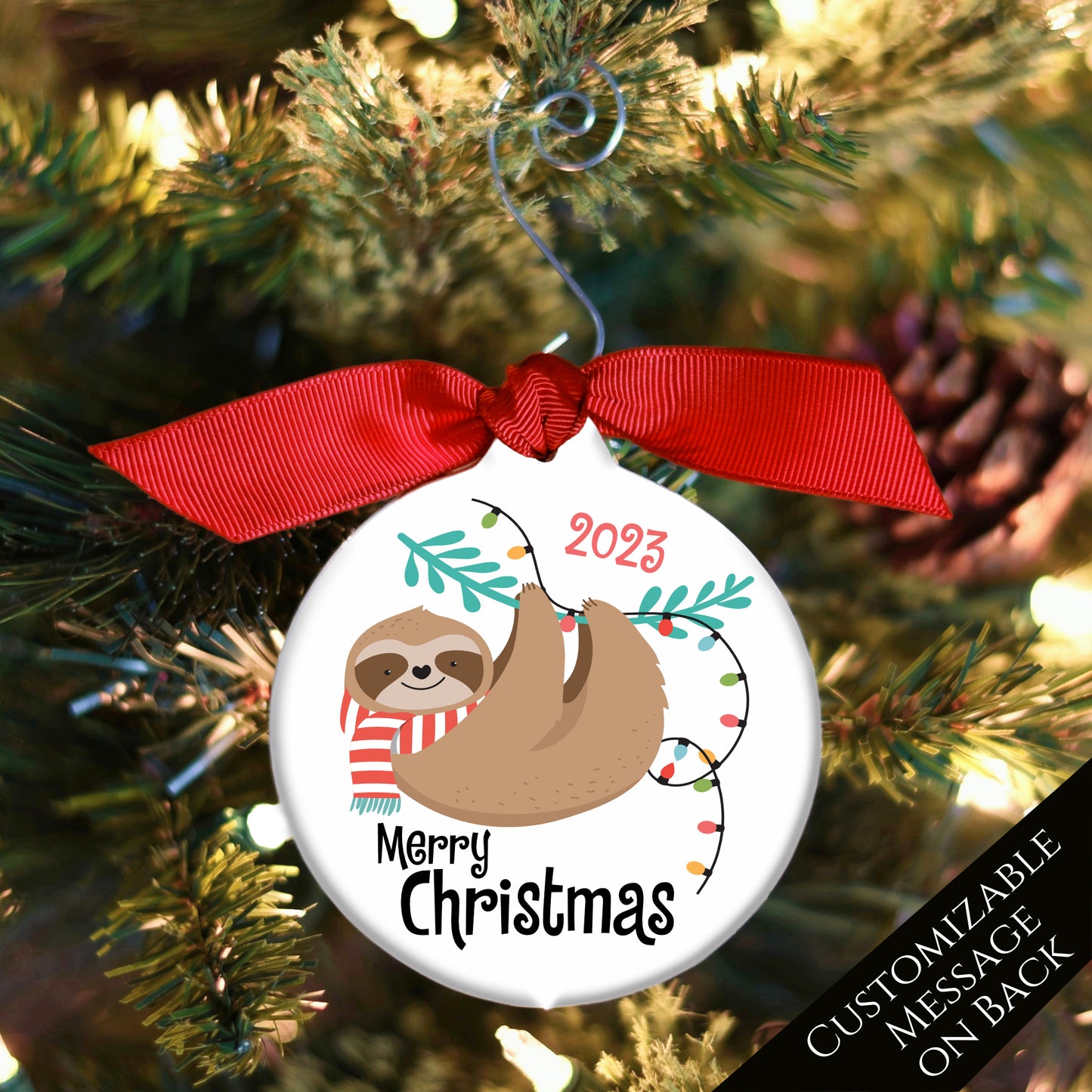 Sloth Décor - Christmas Ornament, Personalized, Sloth Gifts, Costa Rica
