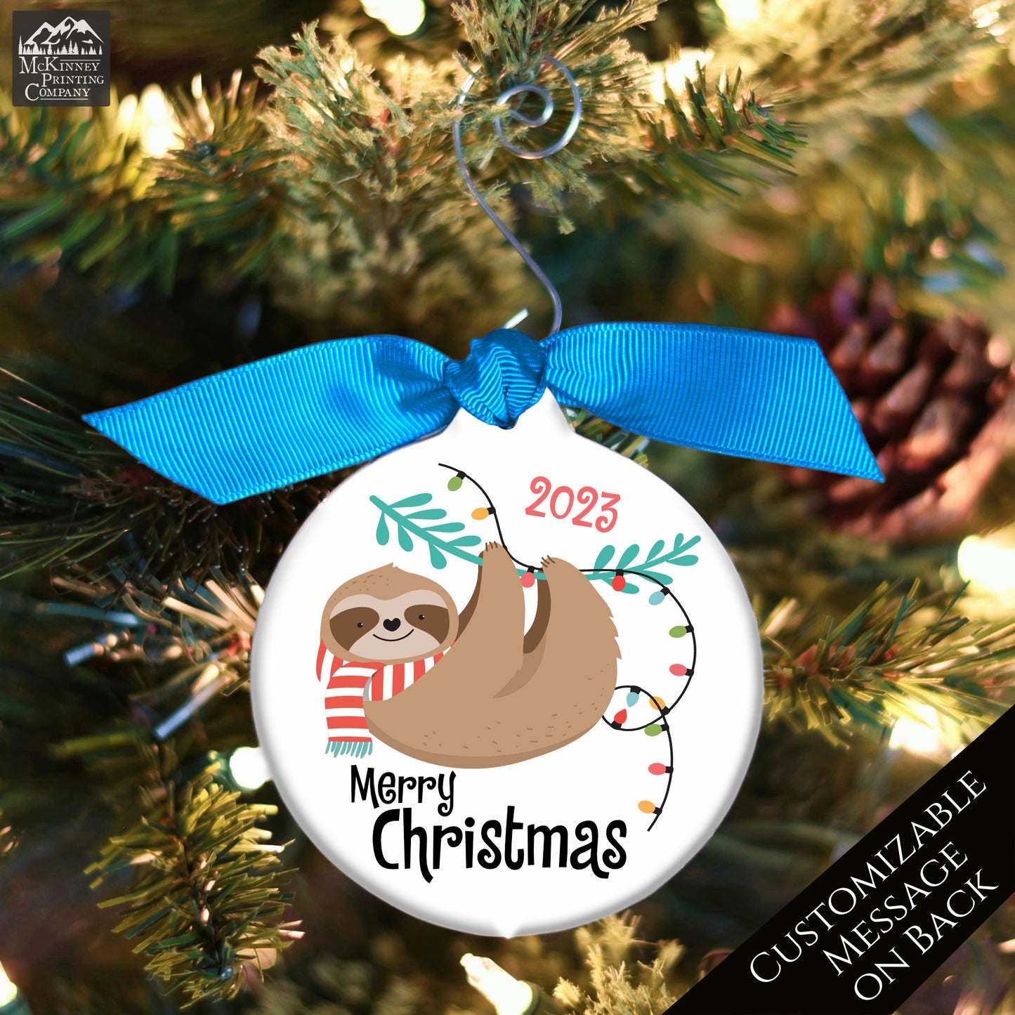 Sloth Décor - Christmas Ornament, Personalized, Sloth Gifts, Costa Rica