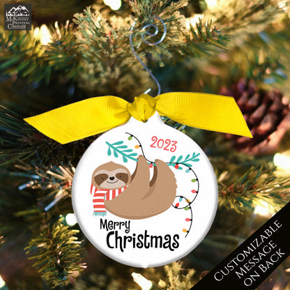 Sloth Décor - Christmas Ornament, Personalized, Sloth Gifts, Costa Rica