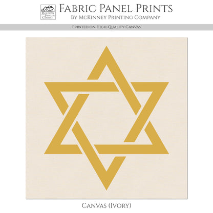 Jewish Fabric - Star of David, Quilt Block, Large Print Fabric, Quilt, Quilting, Wall Art, Cotton, Fabric Panel Print