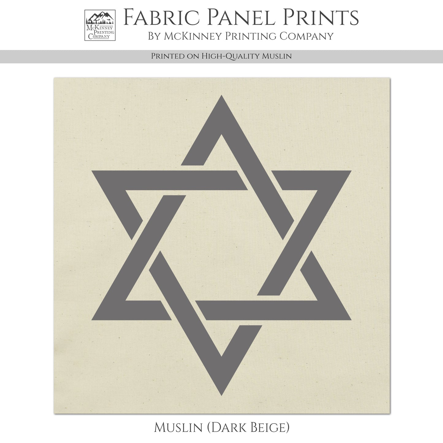 Jewish Fabric - Star of David, Quilt Block, Large Print Fabric, Quilt, Quilting, Wall Art, Cotton, Fabric Panel Print