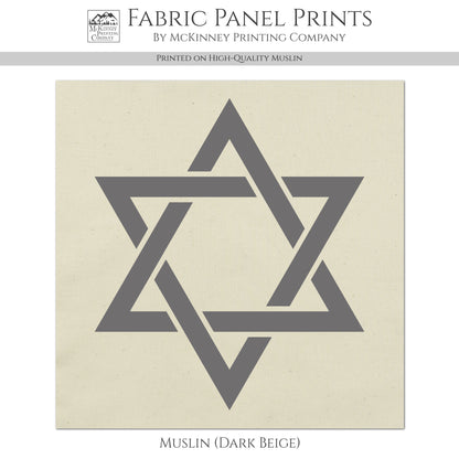 Jewish Fabric - Star of David, Quilt Block, Large Print Fabric, Quilt, Quilting, Wall Art, Cotton, Fabric Panel Print