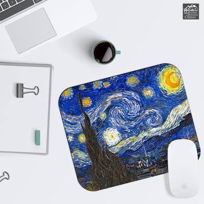 Starry Night, Mouse Pad, Mousepad, Laptop, Computer Accessories, Desk Pad, Office Decor