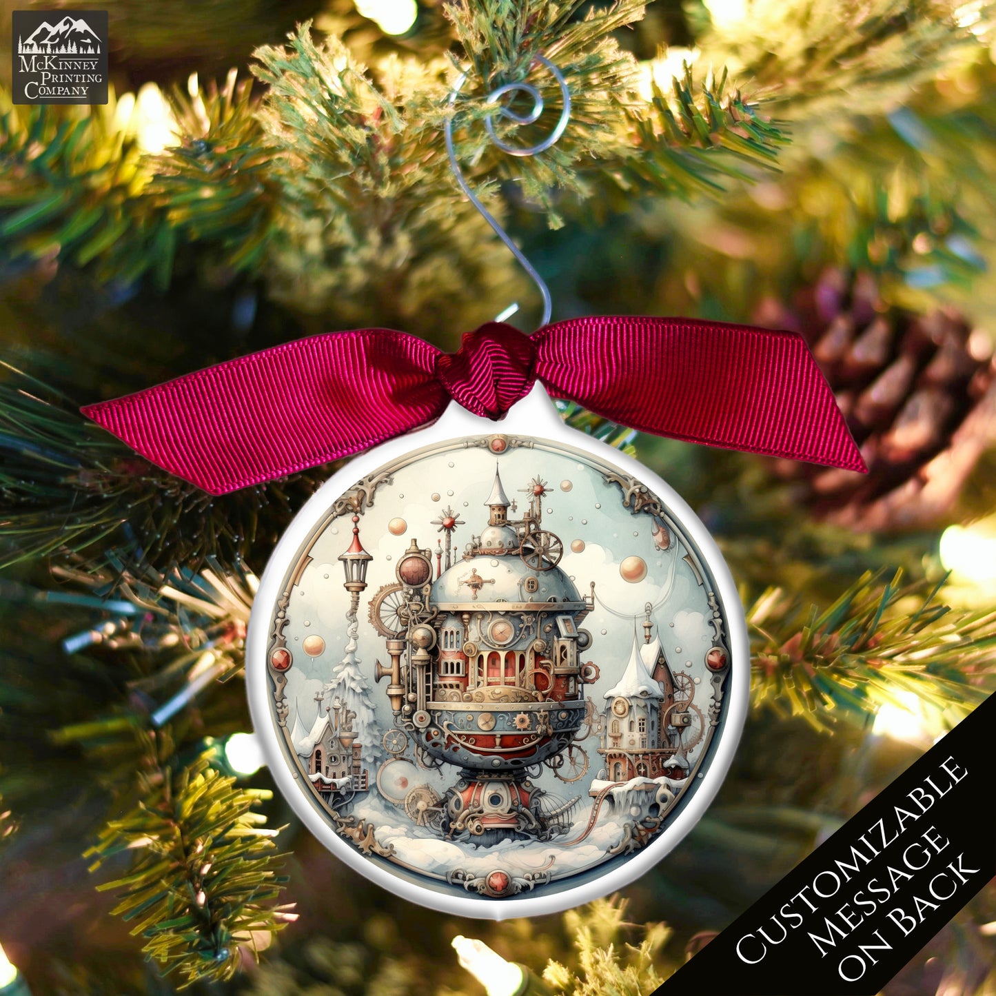 Steampunk Christmas - Ornaments, Fantasy Art, Personalize