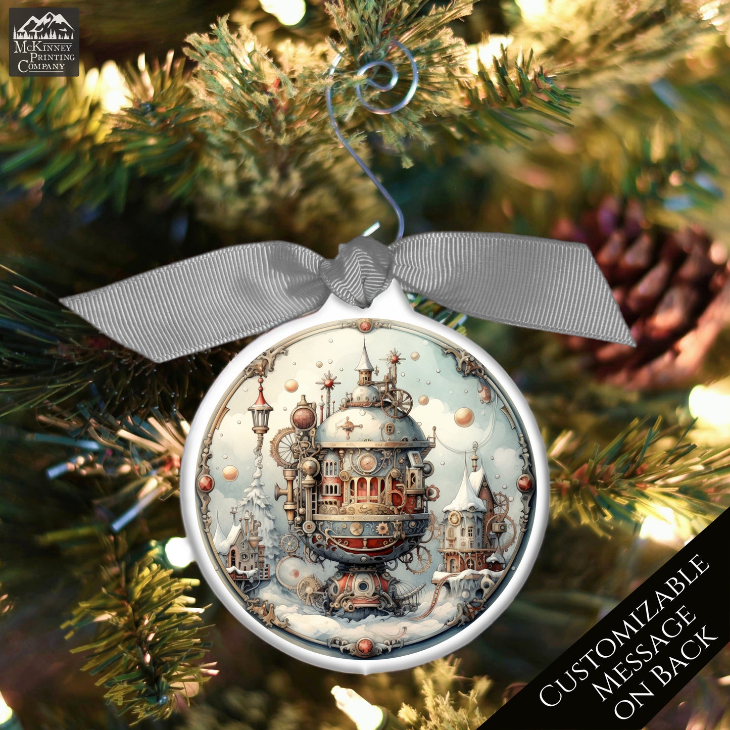 Steampunk Christmas - Ornaments, Fantasy Art, Personalize