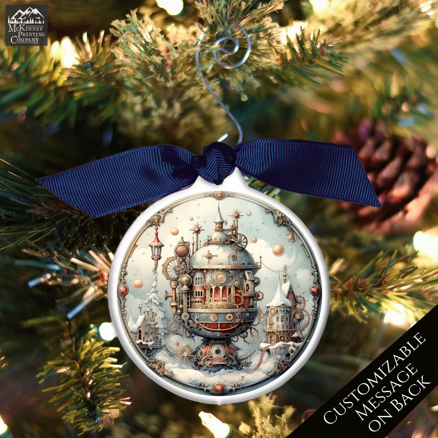Steampunk Christmas - Ornaments, Fantasy Art, Personalize