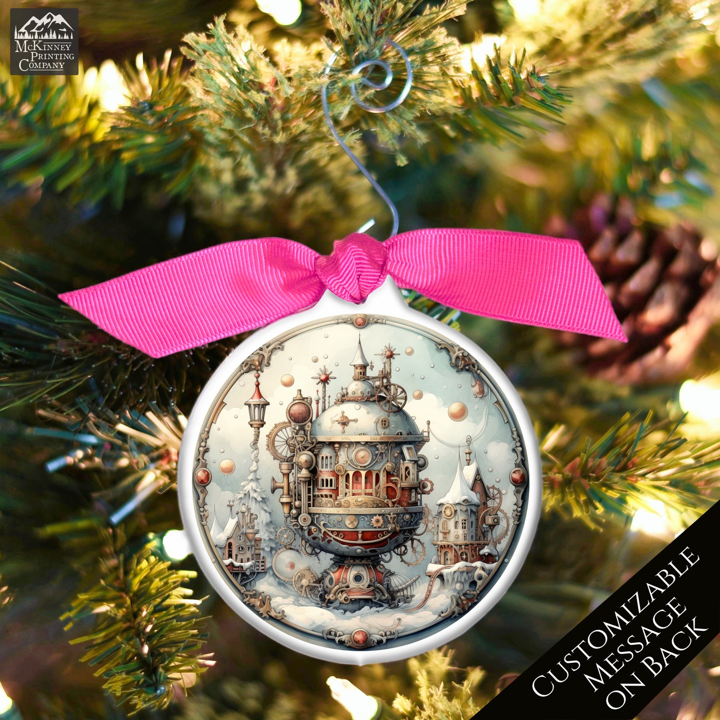 Steampunk Christmas - Ornaments, Fantasy Art, Personalize