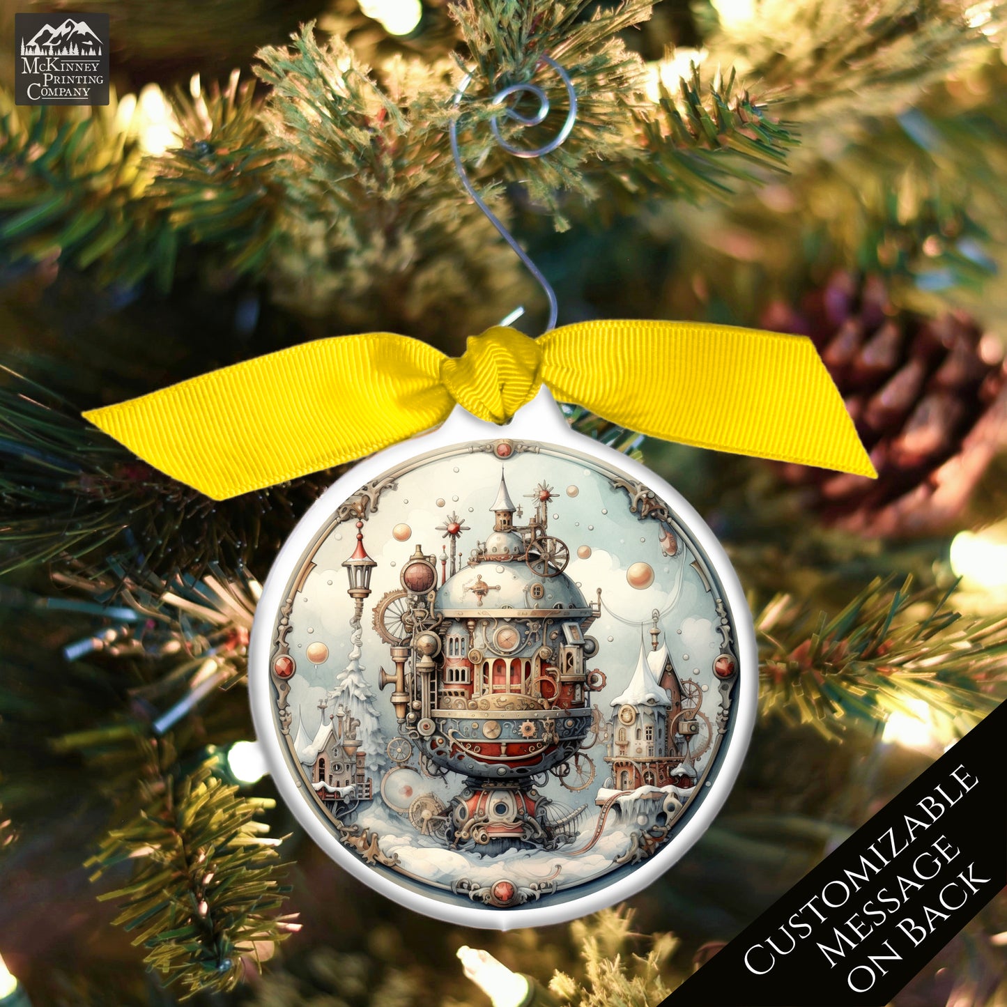 Steampunk Christmas - Ornaments, Fantasy Art, Personalize