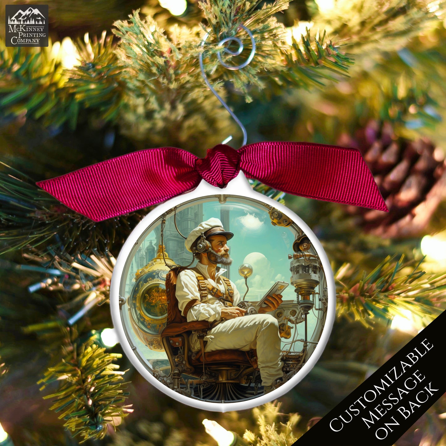 Steampunk Ornament - Fantasy, Sci-Fi, Art, Personalized, Custom Gift