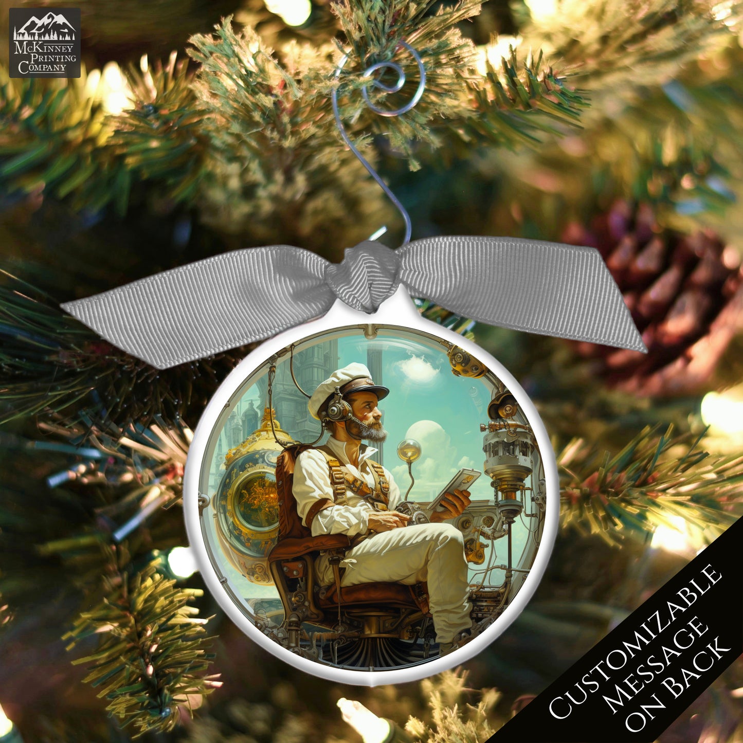 Steampunk Ornament - Fantasy, Sci-Fi, Art, Personalized, Custom Gift