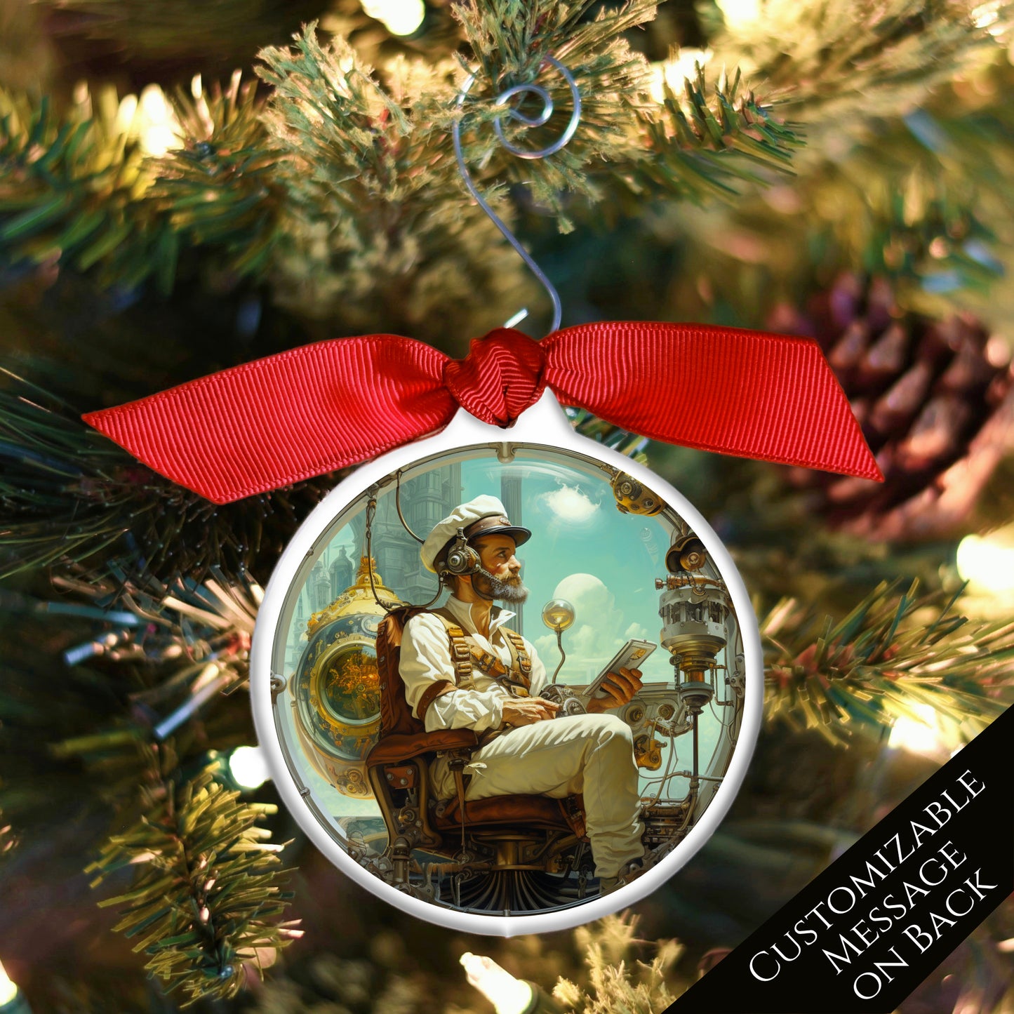 Steampunk Ornament - Fantasy, Sci-Fi, Art, Personalized, Custom Gift