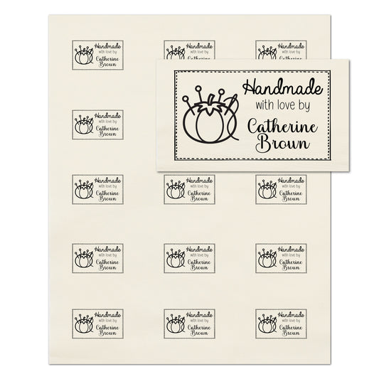 Quilt Labels - Handmade, Sewing, Tomato, Fabric Tags, Personalized, Custom, Quilting, Craft, Cotton, Canvas