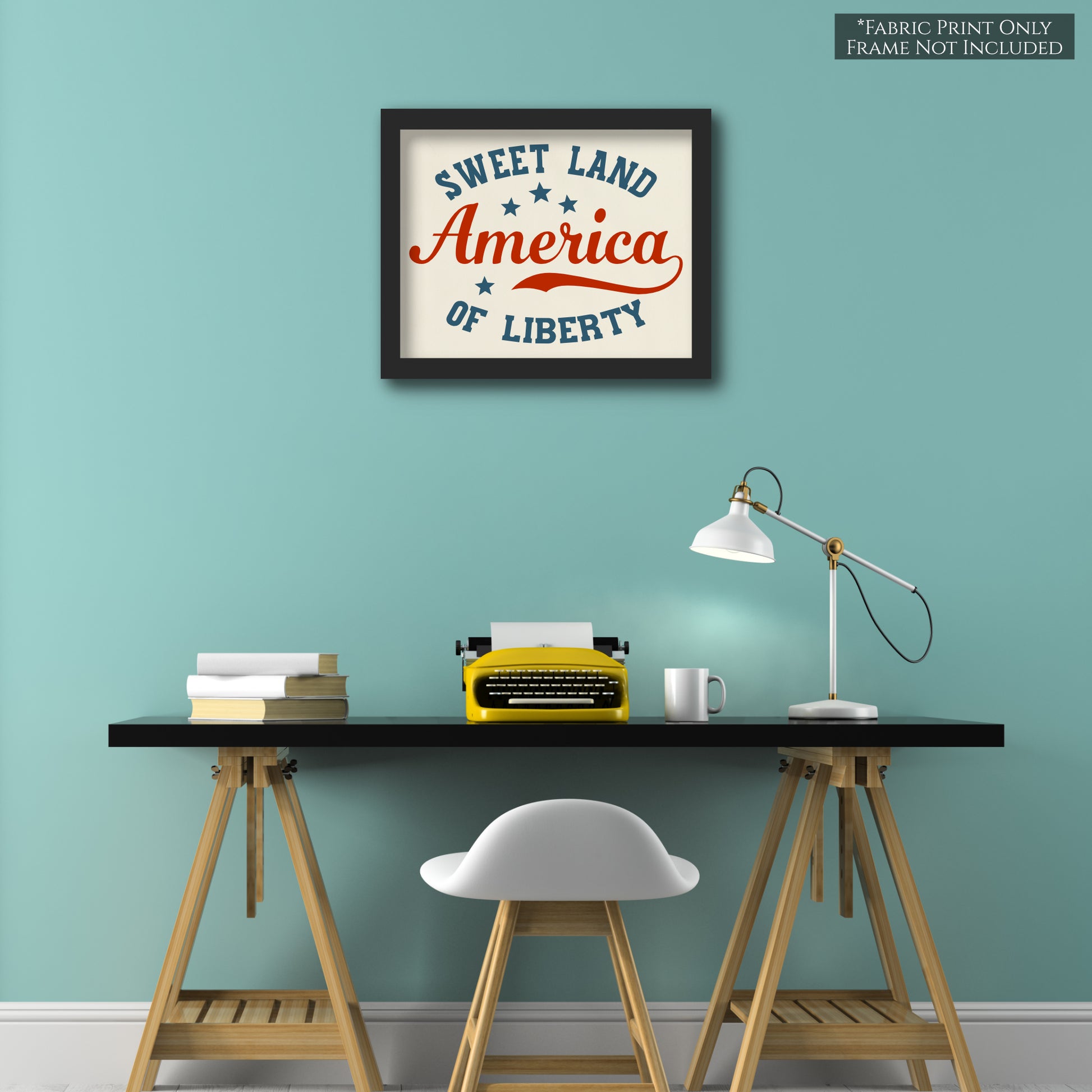 Sweet Land of Liberty - America - Americana Fabric, Patriotic Quilt, Quilting, USA - Wall Art